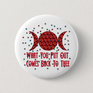 Bóton Redondo 5.08cm Karmas de Wiccan