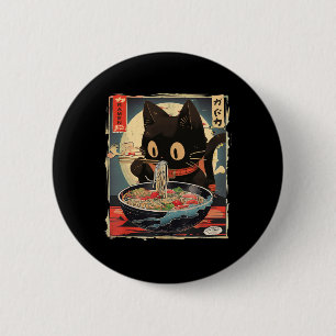 Bóton Redondo 5.08cm Kawaii Cat Comendo Ramen Noodles Anime Gift Girls 