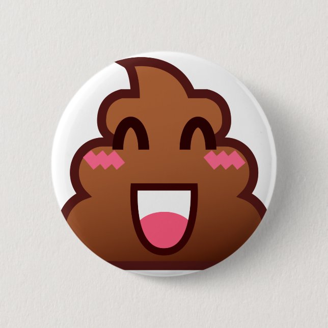 Bóton Redondo 5.08cm kawaii poop emojis (Frente)