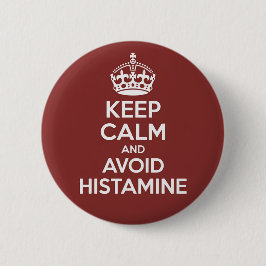 Bóton Redondo 5.08cm Keep Calm and Avoid Histamine Awareness