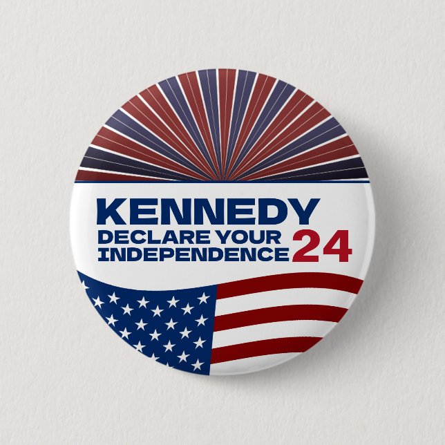 Bóton Redondo 5.08cm Kennedy Declara sua Independência 2024 (Frente)