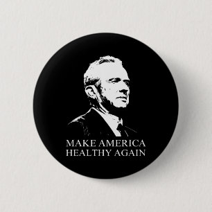 Bóton Redondo 5.08cm Kennedy Rfk Jr. Torna A América Saudável Novamente
