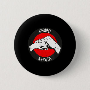Bóton Redondo 5.08cm Kenpo Karate Autodefesa Artes Marciais Punhos
