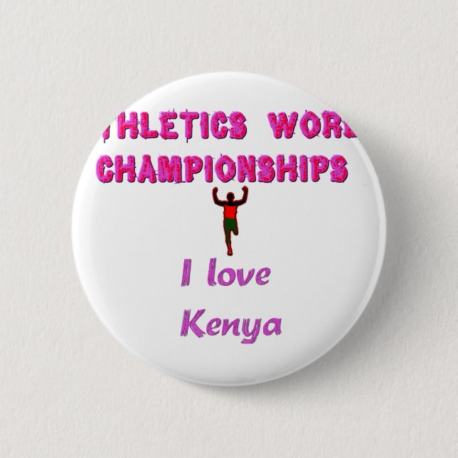 Bóton Redondo 5.08cm Kenya World's Athletic Champions (Frente)