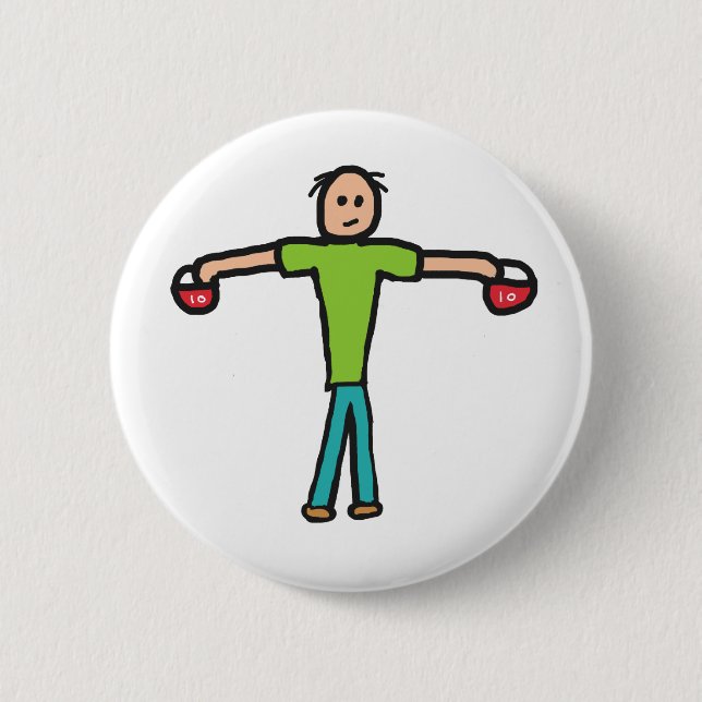 Bóton Redondo 5.08cm Kettlebells (Frente)