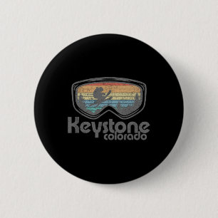 Bóton Redondo 5.08cm Keystone Colorado Ski Mountain Skiing Retro Vacati