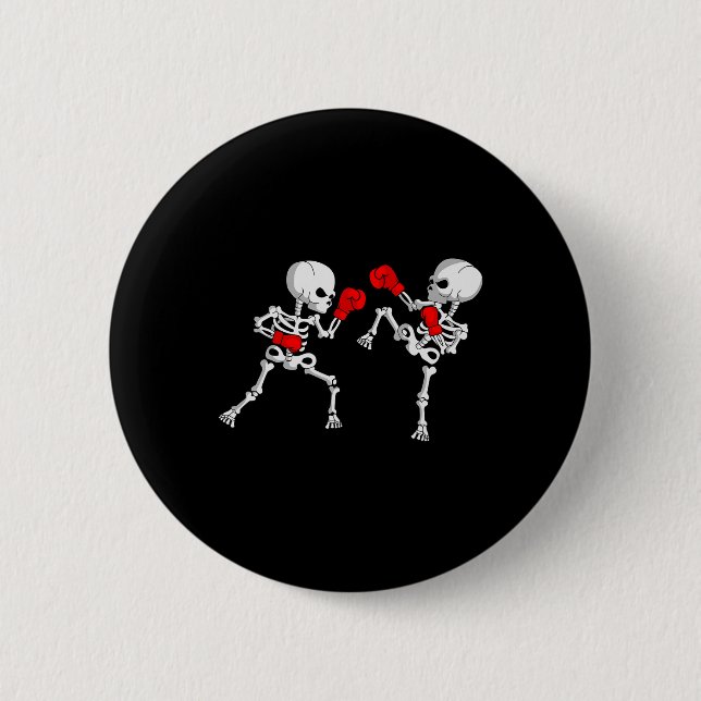 Bóton Redondo 5.08cm Kickboxer Skeleton Kickboxer Boxing Mma (Frente)