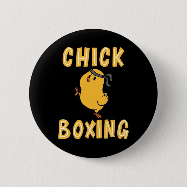 Bóton Redondo 5.08cm Kickboxing Chickboxing Kick Boxing Workout  (Frente)