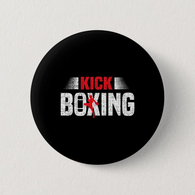 Bóton Redondo 5.08cm Kickboxing Kickboxing Boxeadores Kickboxers Artes  (Frente)