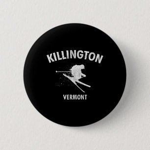 Bóton Redondo 5.08cm Killington Skiing Tee Vermont Ski