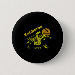 Bóton Redondo 5.08cm Killington Vermont Afastou Tee De Pé Retro