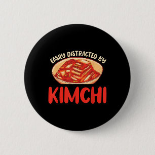 Bóton Redondo 5.08cm Kimchi Engraçado Dizendo Churrascos Coreanos