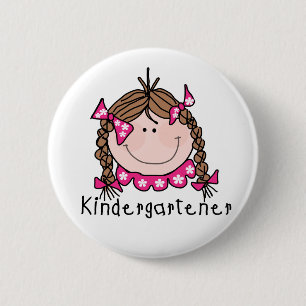 Bóton Redondo 5.08cm Kindergartener triguenho da menina