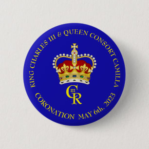 Bóton Redondo 5.08cm KIng Charles III Coronation Souvenir