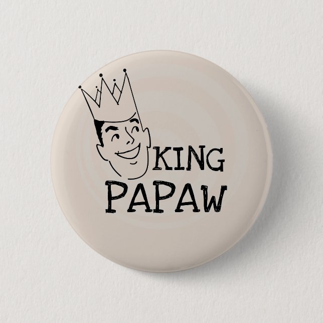 Bóton Redondo 5.08cm King Papaw T-shirts e presentes (Frente)