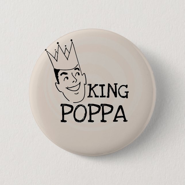 Bóton Redondo 5.08cm King Poppa T-shirts e presentes (Frente)