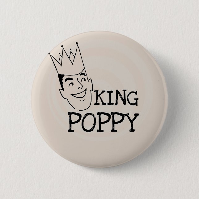 Bóton Redondo 5.08cm King Poppy T-shirts e Gifts (Frente)