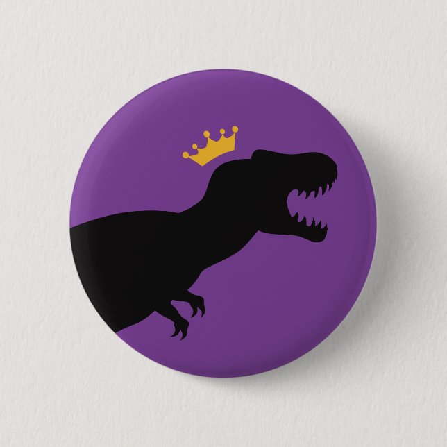 Bóton Redondo 5.08cm King T-Rex (Frente)