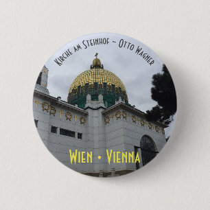 Bóton Redondo 5.08cm Kirche am Steinhof - Otto Wagner