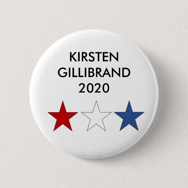 Bóton Redondo 5.08cm Kirsten Gillibrand para o presidente 2020 botão (Frente)