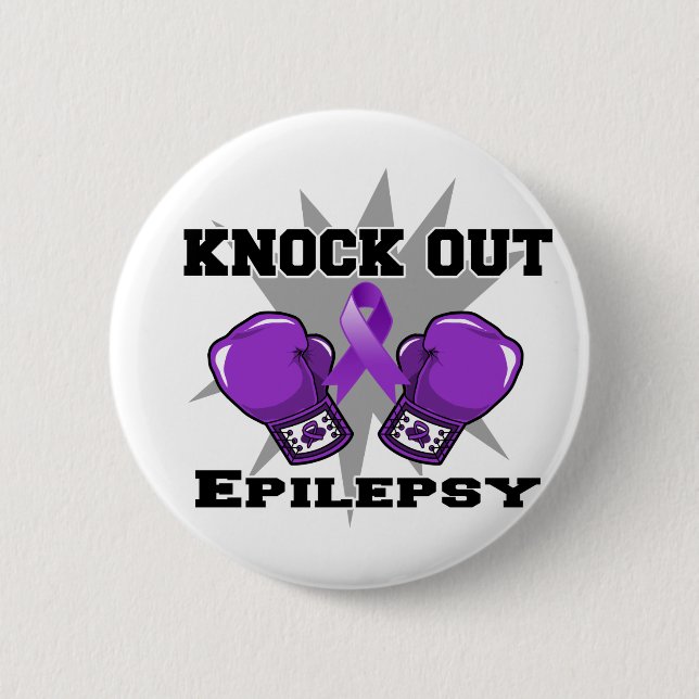 Bóton Redondo 5.08cm Knock Out Epilepsy (Frente)