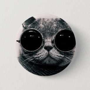 Bóton Redondo 5.08cm kool legal kat do gato com máscaras