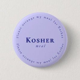Bóton Redondo 5.08cm Kosher meal Request Badge, Light purple, Navy