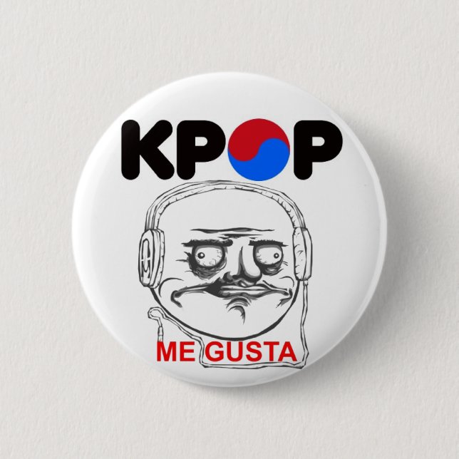 Bóton Redondo 5.08cm KPop Me gusta Meme , i like (Frente)