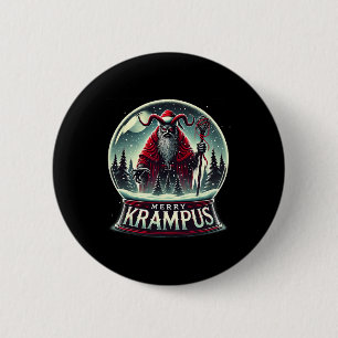 Bóton Redondo 5.08cm Krampus Está Chegando Na Feliz Do Horror Da Cidade