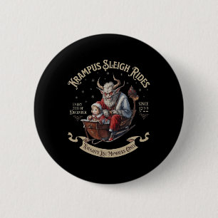 Bóton Redondo 5.08cm Krampus Sleigh Rides