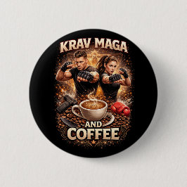 Bóton Redondo 5.08cm Krav Maga e Café