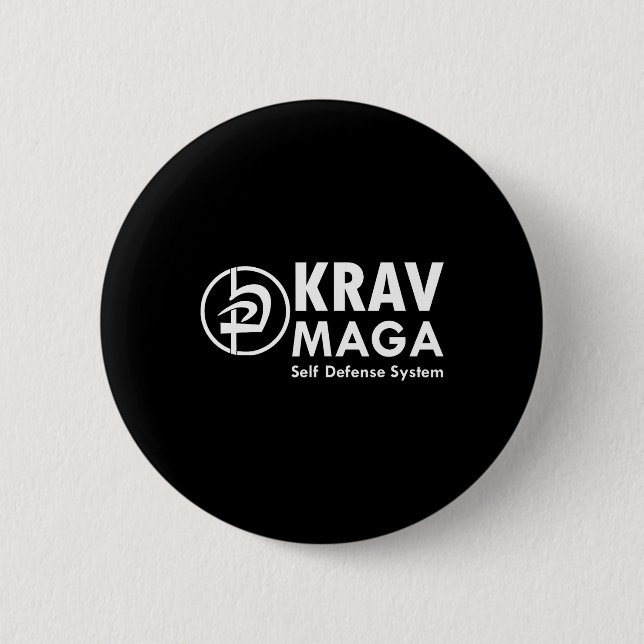 Bóton Redondo 5.08cm Krav Mega Martial Arts Self Defence  (Frente)