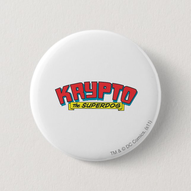 Bóton Redondo 5.08cm Krypto, supercão (Frente)