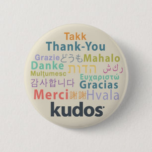 Bóton Redondo 5.08cm Kudos® obrigado