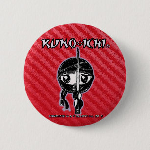 Bóton Redondo 5.08cm KUNOICHI* "botão vermelho "