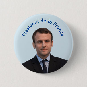 Bóton Redondo 5.08cm La France Emmanuel Macron de Président de
