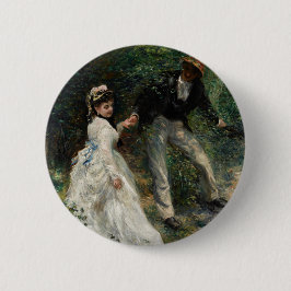 Bóton Redondo 5.08cm La Promenade Renoir Impressionista Pintura