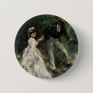 Bóton Redondo 5.08cm La Promenade Renoir Impressionista Pintura
