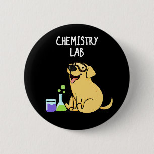 Bóton Redondo 5.08cm Laboratório de Química Funny Labrador Cachorro Esc