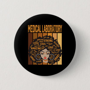 Bóton Redondo 5.08cm Laboratório Médico Poderoso Mês da História Negra