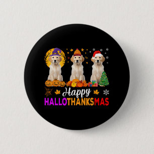 Bóton Redondo 5.08cm Labrador Dog Halloween Natal Hallothanksmas 1