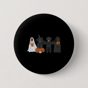 Bóton Redondo 5.08cm Labrador Preto em Fantasia de Fantasma de Hallowee
