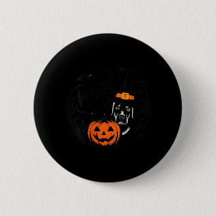 Bóton Redondo 5.08cm Labrador Retriever Preto Assustador de Halloween F