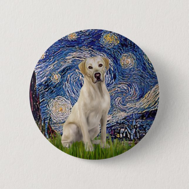Bóton Redondo 5.08cm Labrador (Y7) - Noite Estelar (Frente)