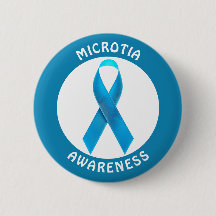 Laço de conscientização azul da microtia
