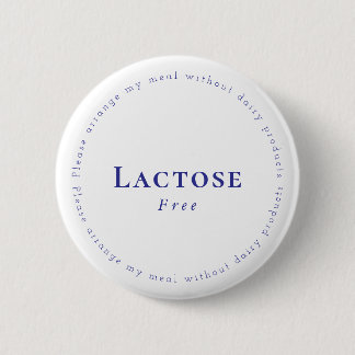 Bóton Redondo 5.08cm Lactose-Free Request Badge, White - Navy