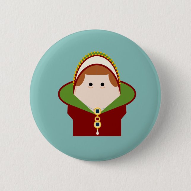 Bóton Redondo 5.08cm Lady Jane Cinza (Frente)