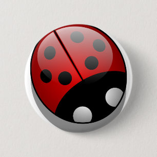 Bóton Redondo 5.08cm Ladybug