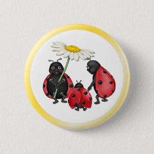 Bóton Redondo 5.08cm Ladybug Stroll