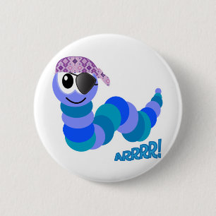 Bóton Redondo 5.08cm Lagarta-pirata de Cute Goofkins